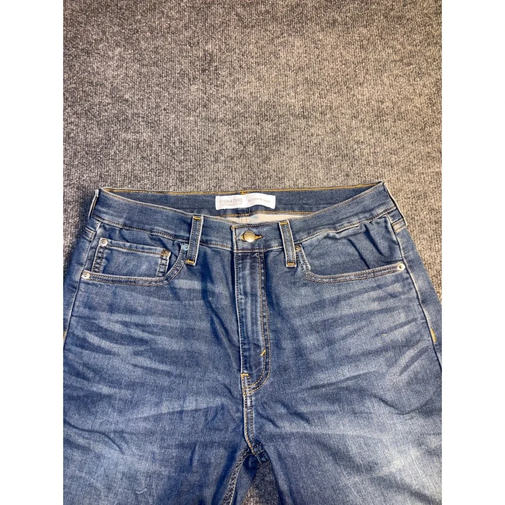Levi's Jeans Men 34x32 Blue Denim Faded‎ Double Stitch Regular Fit Tapered Leg